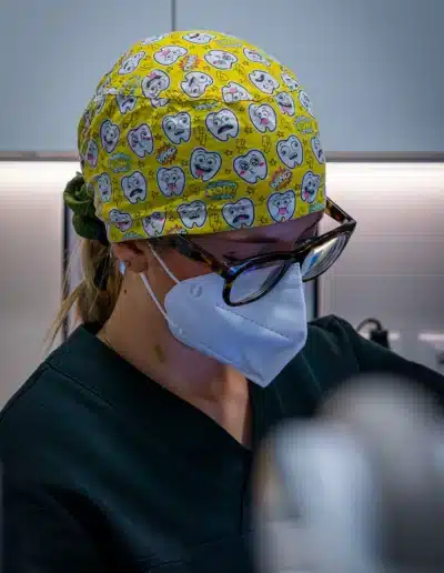 Dottoressa Chiara Gisolo durante una operazione
